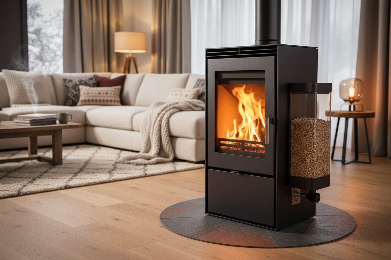 wood pellet stove heater